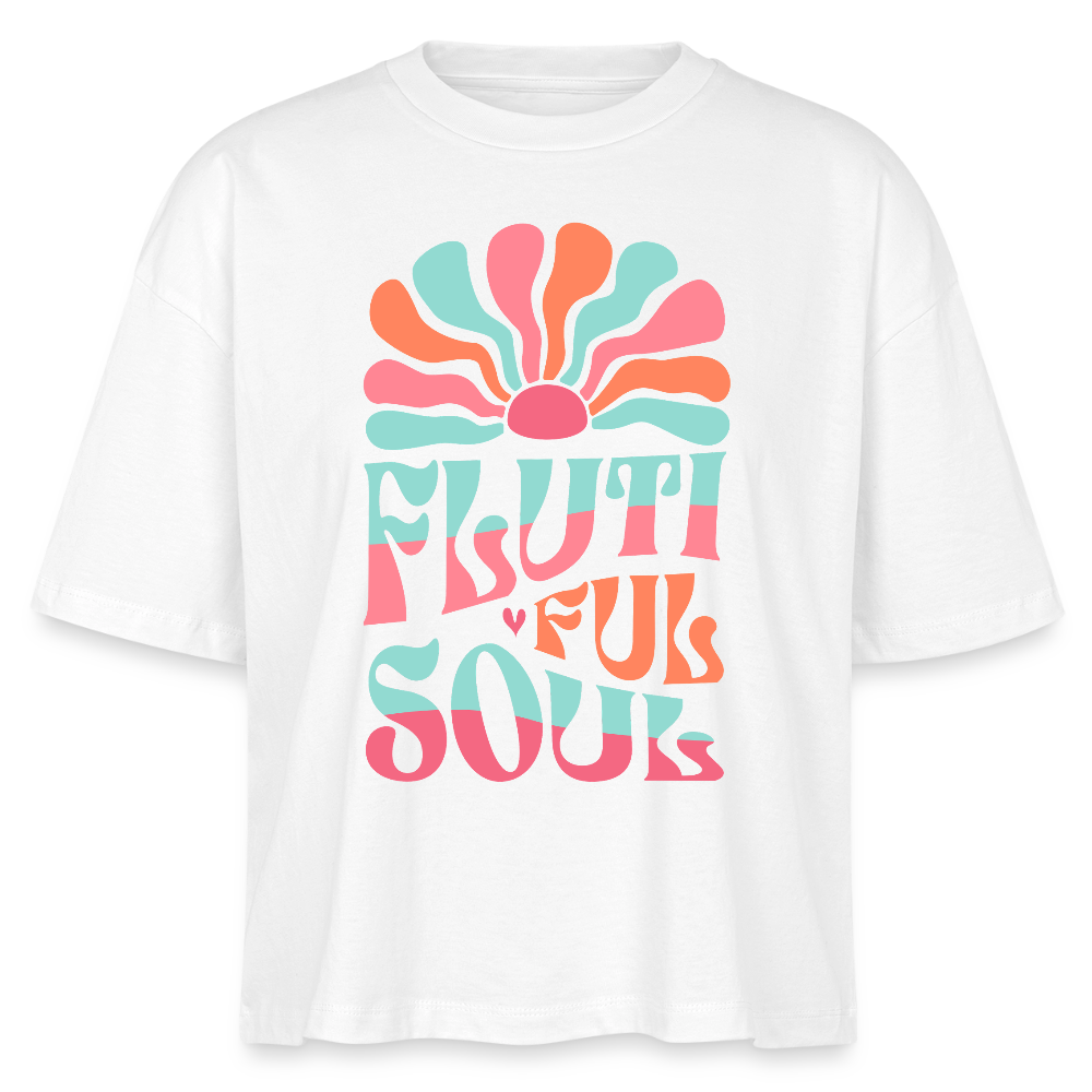 Flutiful Soul - Querflöte - Bio T-Shirt Cropped - Weiß