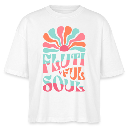 Flutiful Soul - Querflöte - Bio T-Shirt Cropped - Weiß