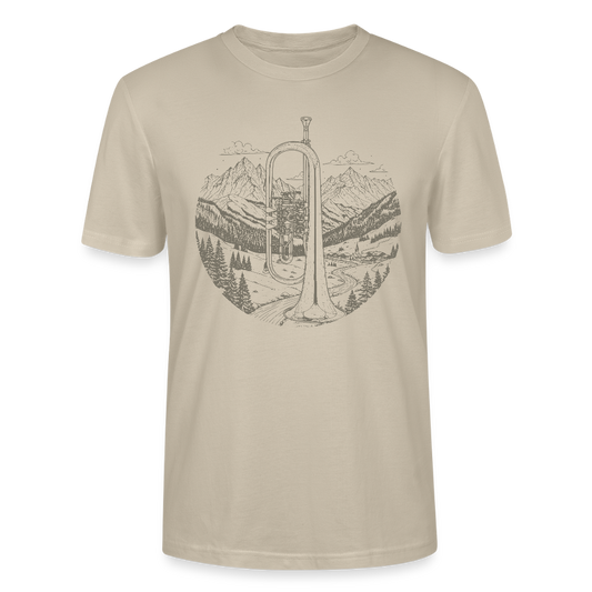 Berge - Flügelhorn - Bio T-Shirt Unisex - Beige