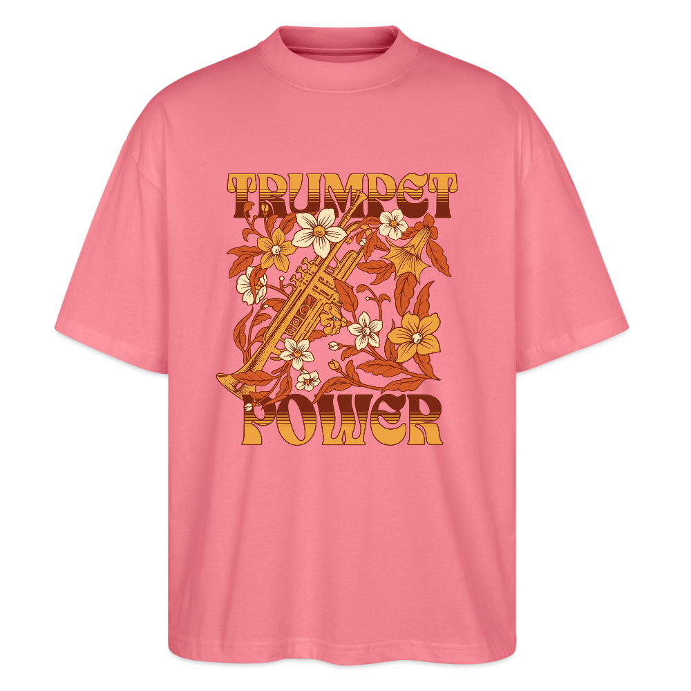 Trumpet Power - Trompete - Bio T-Shirt Oversized Unisex - Pink 