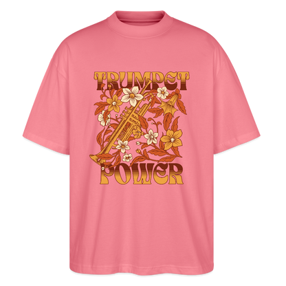 Trumpet Power - Trompete - Bio T-Shirt Oversized Unisex - Pink 