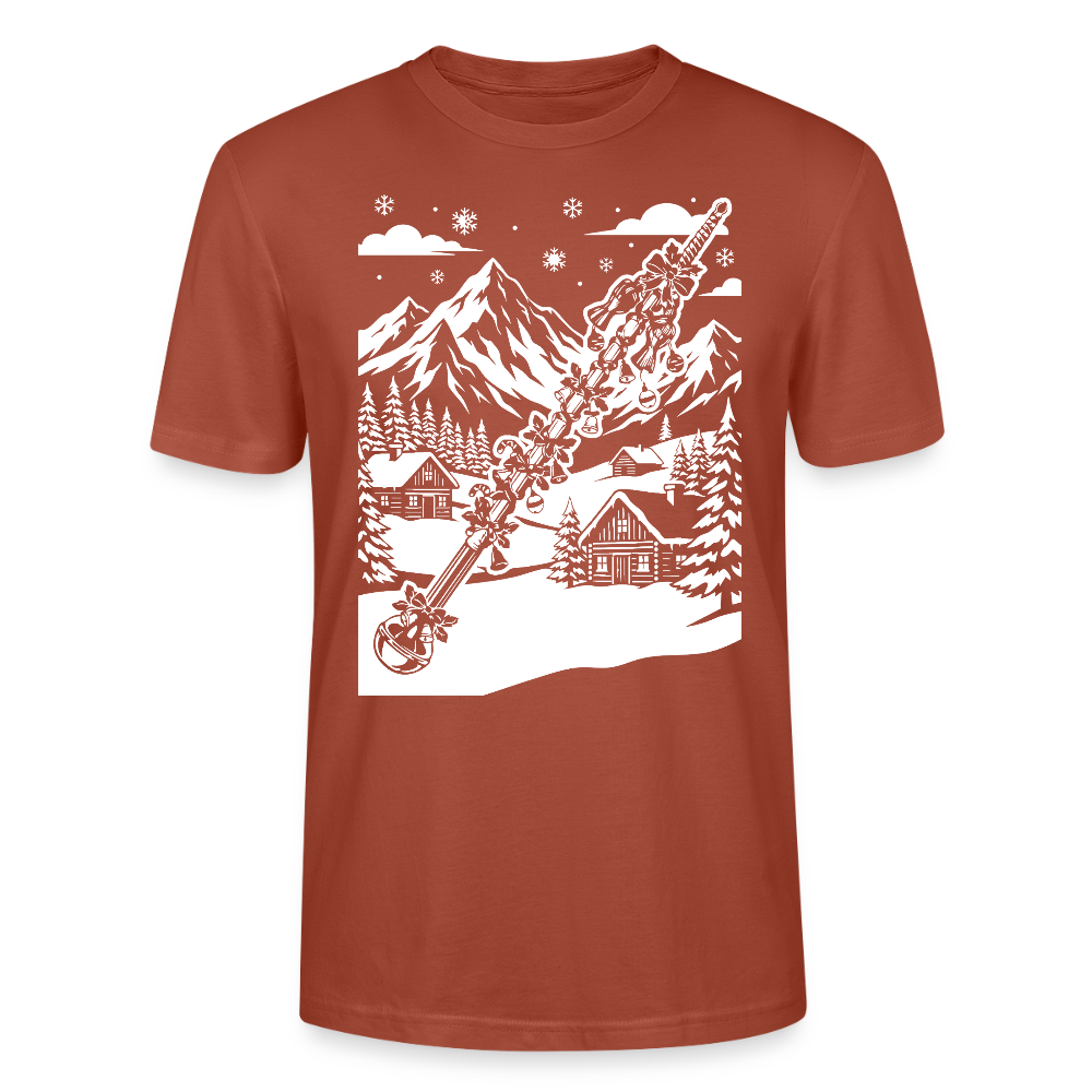 Weihnachtsstab - Bio T-Shirt Unisex - Terrakotta