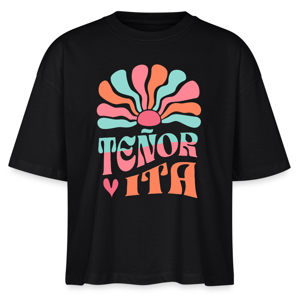 Teñorita - Tenorhorn - Bio T-Shirt Cropped - Schwarz