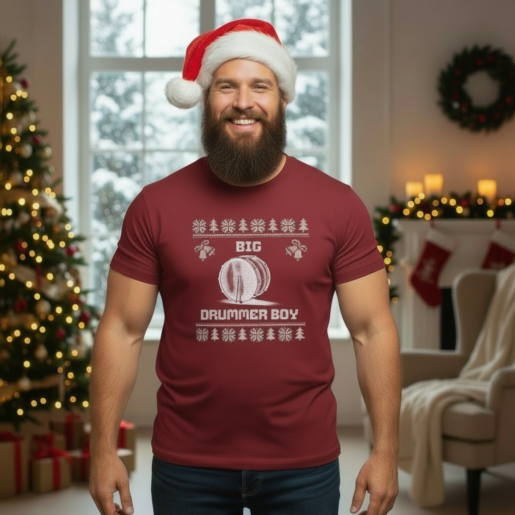 Big Drummer Boy - große Trommel - Bio T-Shirt Unisex - Burgunderrot