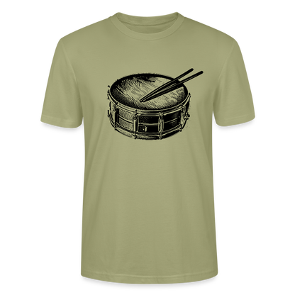 kleine Trommel - schwarz - Bio T-Shirt Standard Unisex - Nebelgrün