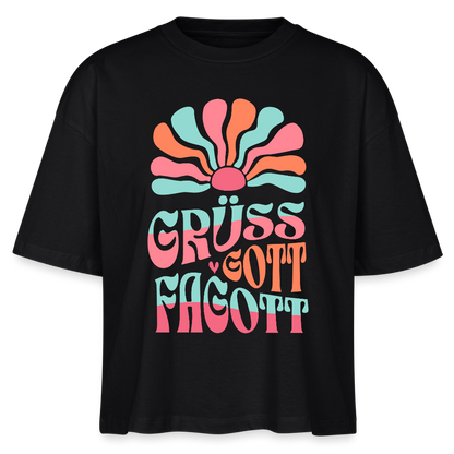 Grüß Gott - Fagott - Bio T-Shirt Cropped - Schwarz