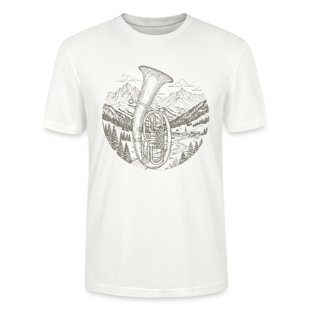 Berge - Tenorhorn/Bariton - Bio T-Shirt Unisex - Weiß