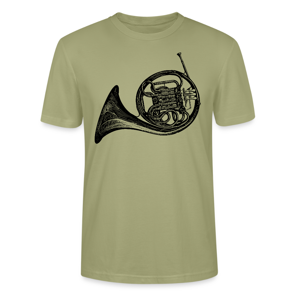 Waldhorn - schwarz - Bio T-Shirt Standard Unisex - Nebelgrün