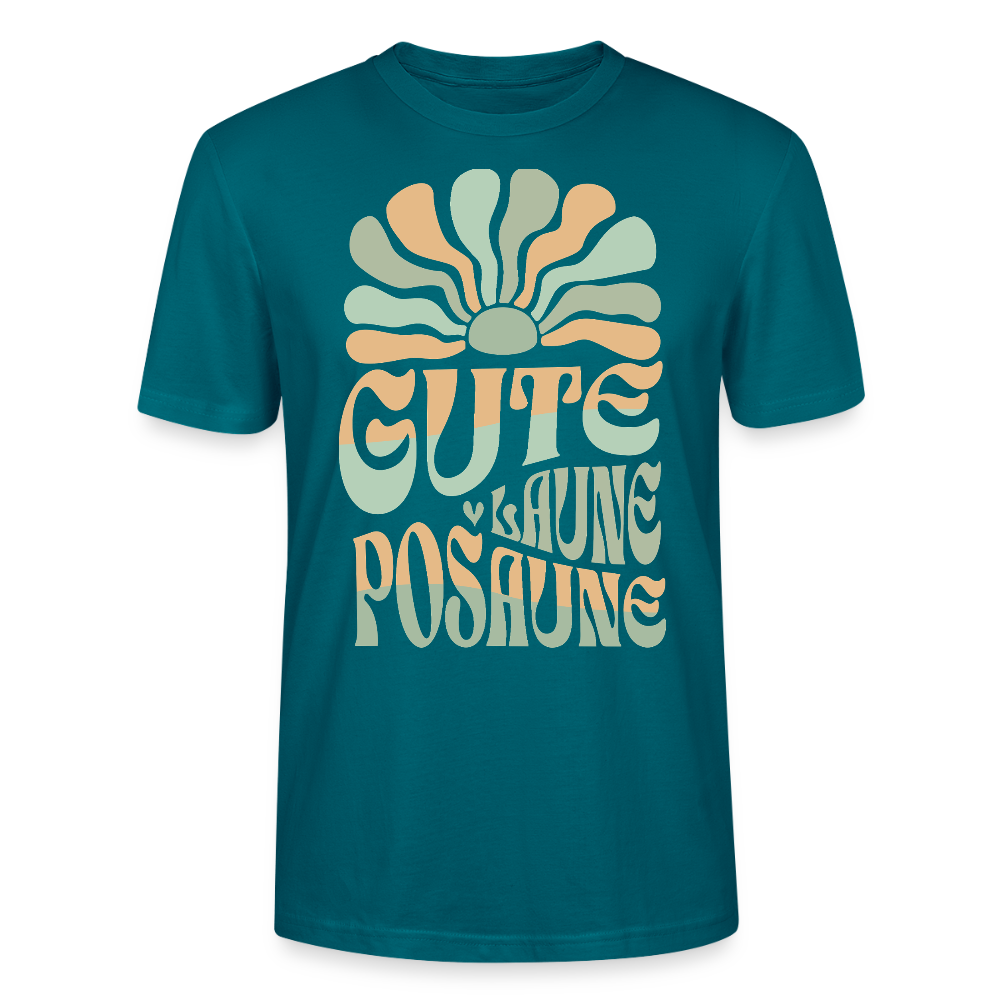 Posaune Shirt "Gute Laune" - Bio Standard Unisex - Ozeanblau