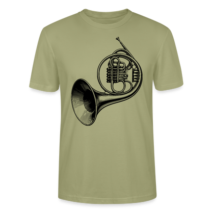 Wiener Horn - schwarz - Bio T-Shirt Standard Unisex - Nebelgrün