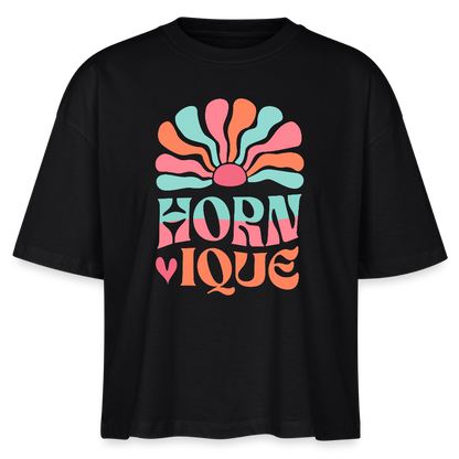 Hornique - Horn - Bio T-Shirt Cropped - Schwarz