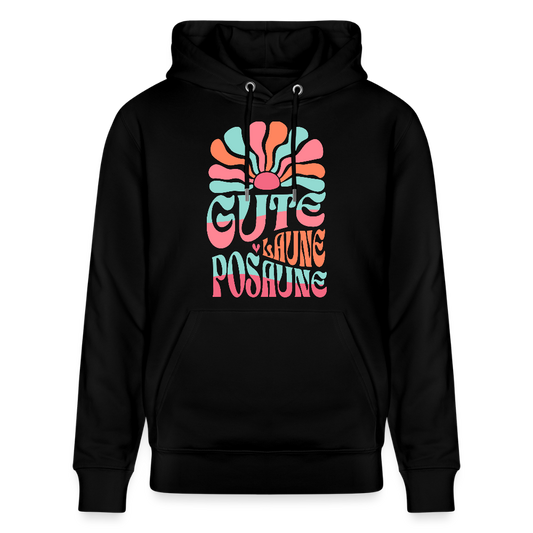 Unisex Bio-Hoodie Gute Laune Posaune - Schwarz