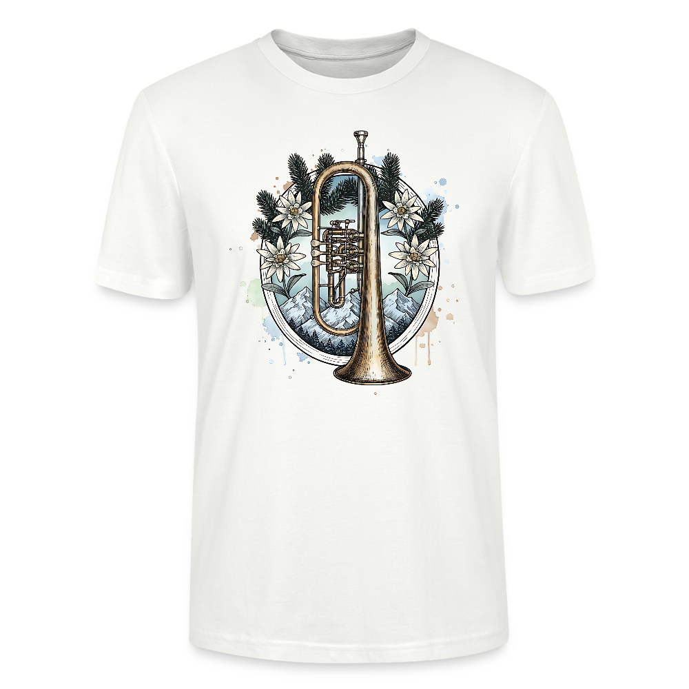 Alpin - Flügelhorn - Bio T-Shirt Unisex - Weiß