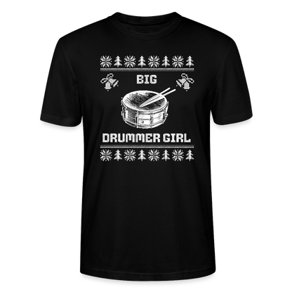 Big Drummer Girl - kleine Trommel - Bio T-Shirt Unisex - Schwarz