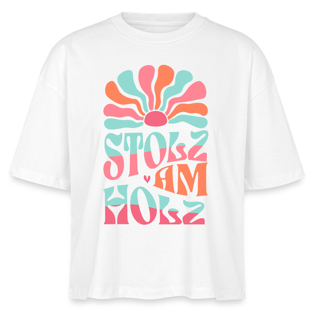 Stolz Holz - Klarinette/Querflöte/Oboe/Fagott/Saxophon - Bio T-Shirt Cropped - Weiß