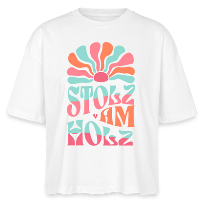 Stolz Holz - Klarinette/Querflöte/Oboe/Fagott/Saxophon - Bio T-Shirt Cropped - Weiß