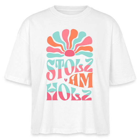 Stolz Holz - Klarinette/Querflöte/Oboe/Fagott/Saxophon - Bio T-Shirt Cropped - Weiß