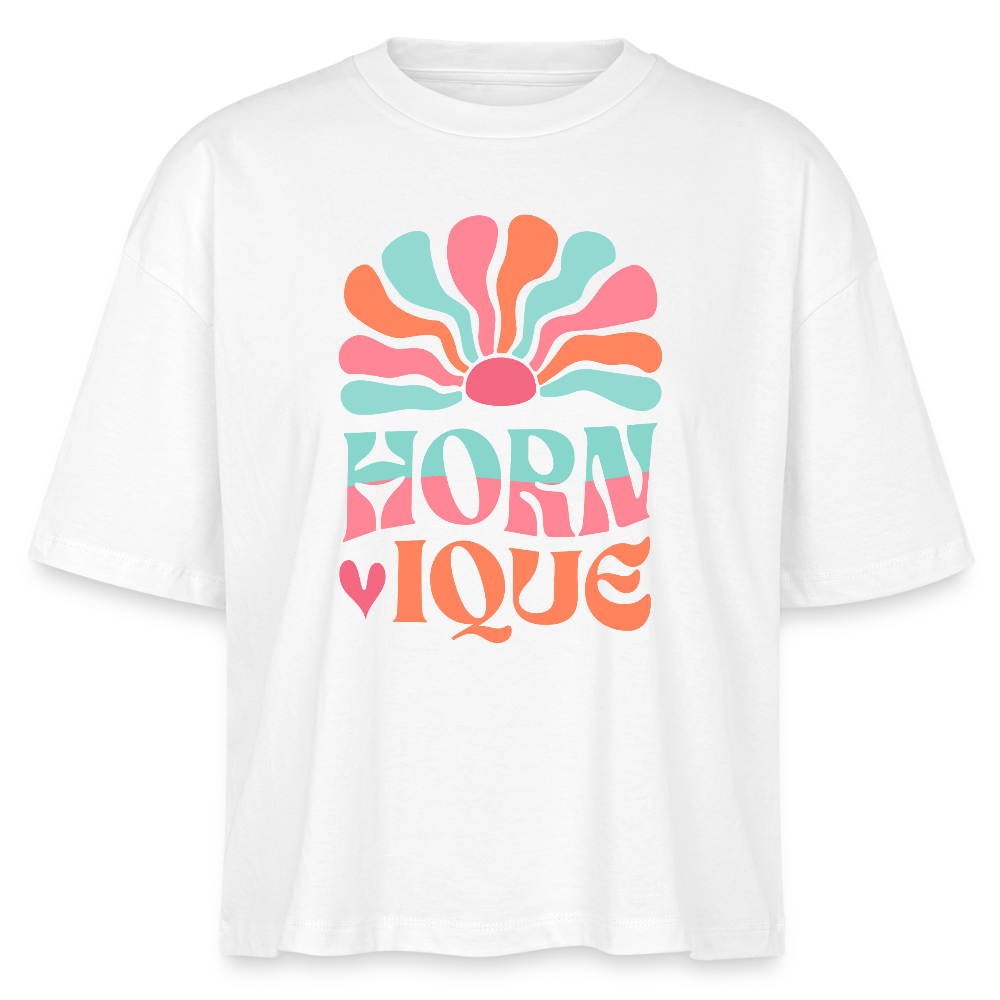 Hornique - Horn - Bio T-Shirt Cropped - Weiß