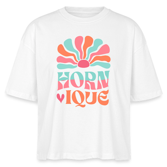 Hornique - Horn - Bio T-Shirt Cropped - Weiß