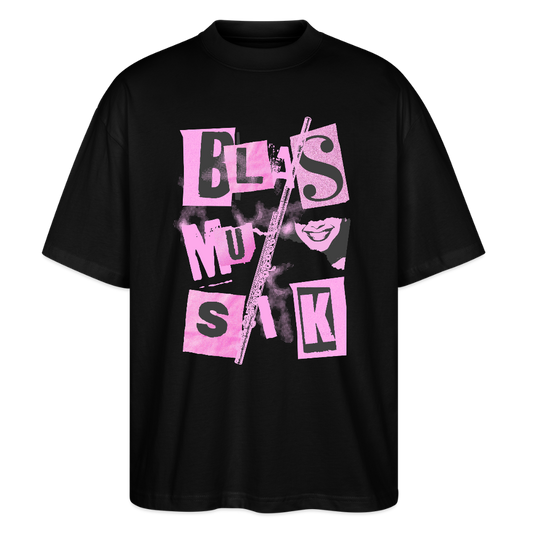 ⚡️Blasmusik - Querflöte - Bio T-Shirt Oversized Unisex - Schwarz