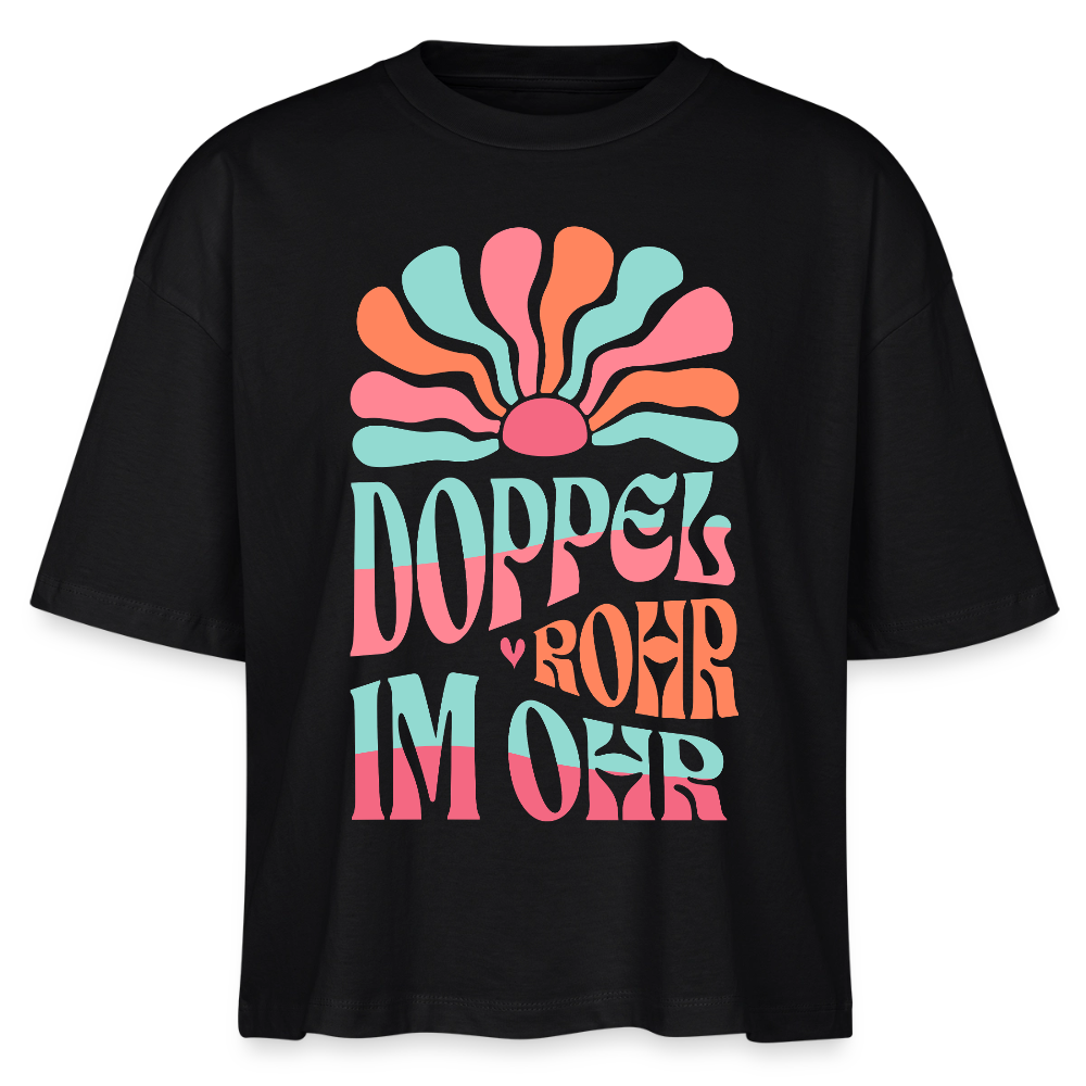 Doppelrohr - Fagott/Oboe - Bio T-Shirt Cropped - Schwarz