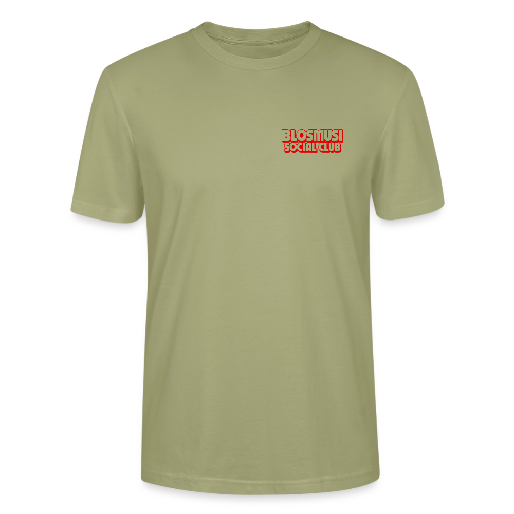 Frag mich nie - front & back - Bio T-Shirt Standard - Nebelgrün