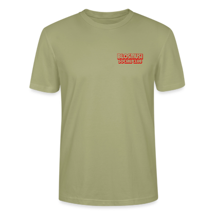 Frag mich nie - front & back - Bio T-Shirt Standard - Nebelgrün