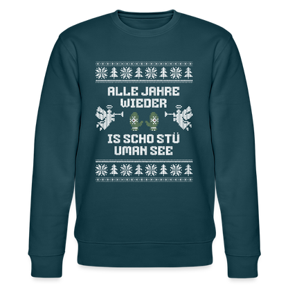 Is scho stü uman See - Bio-Sweatshirt Unisex - Dunkles Petrol