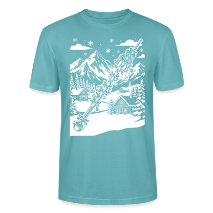 Weihnachtsstab - Bio T-Shirt Unisex - Pastelltürkis