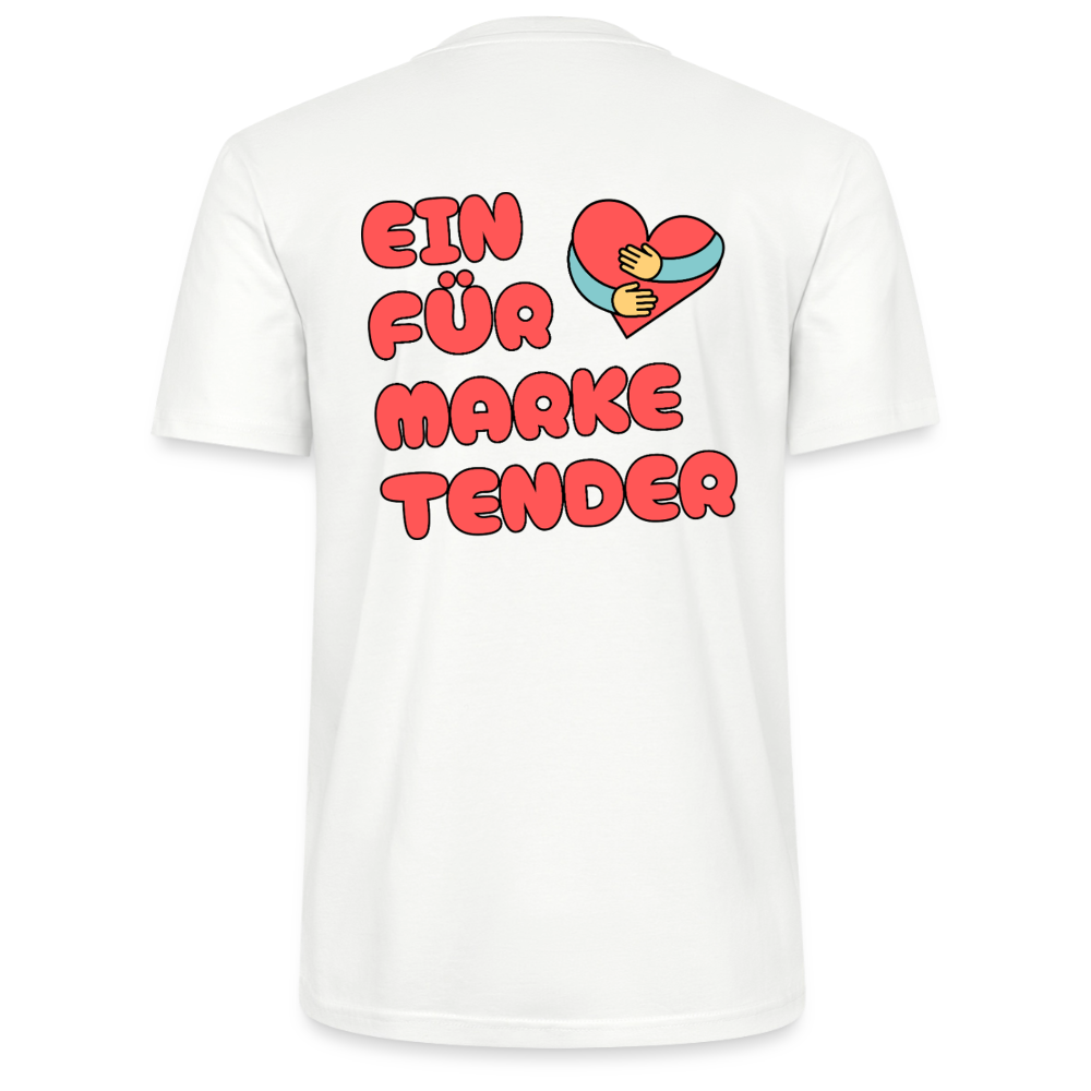 Herz für Marketender - front & back - Bio T-Shirt Standard Unisex - Weiß