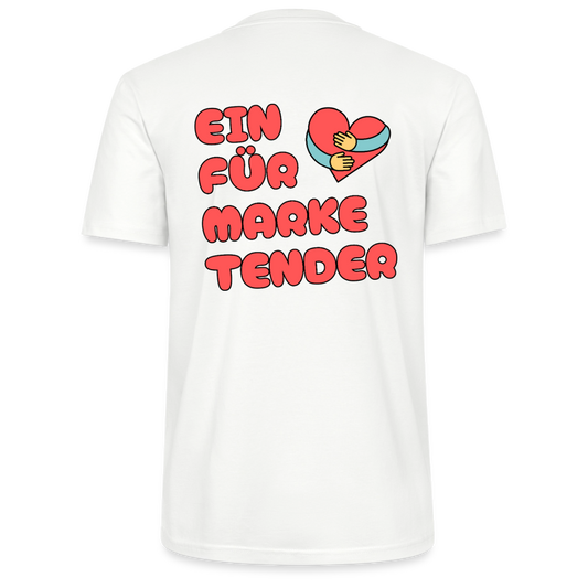 Herz für Marketender - front & back - Bio T-Shirt Standard Unisex - Weiß