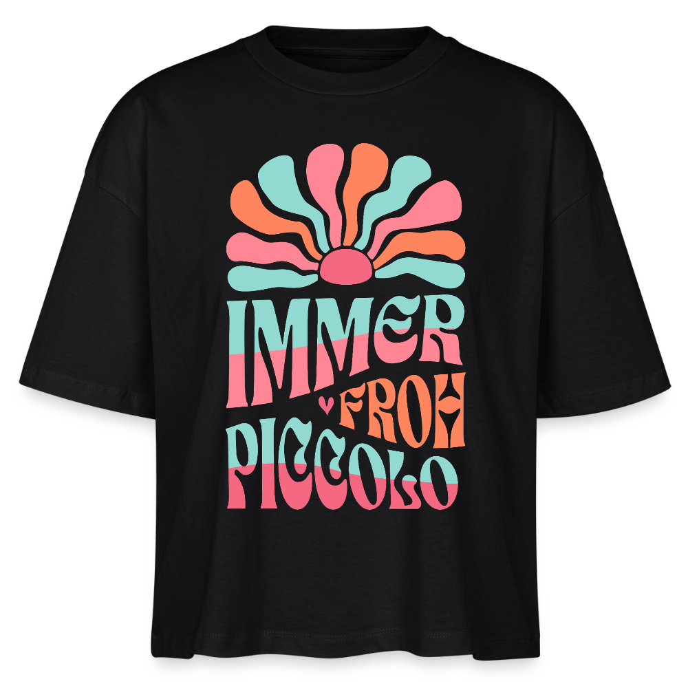 Froh - Piccolo - Bio T-Shirt Cropped - Schwarz