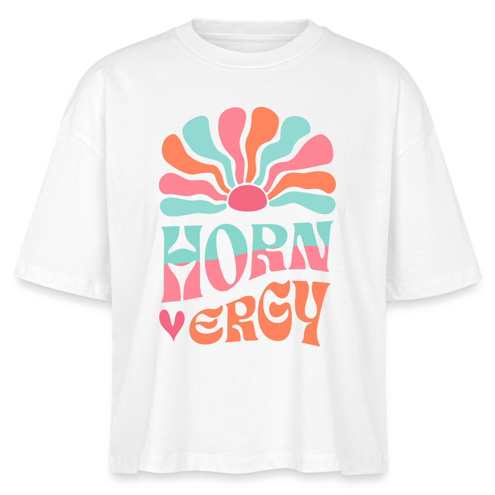 Hornergy - Horn - Bio T-Shirt Cropped - Weiß