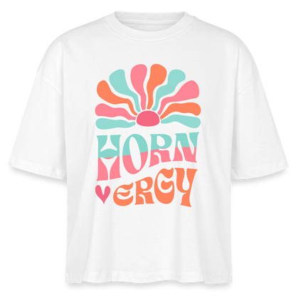 Hornergy - Horn - Bio T-Shirt Cropped - Weiß