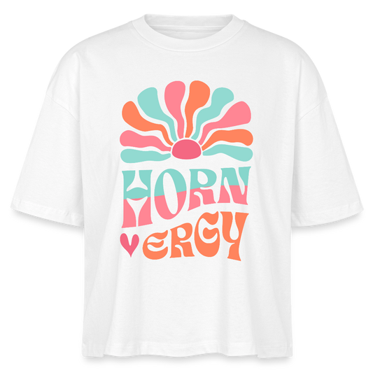 Hornergy - Horn - Bio T-Shirt Cropped - Weiß
