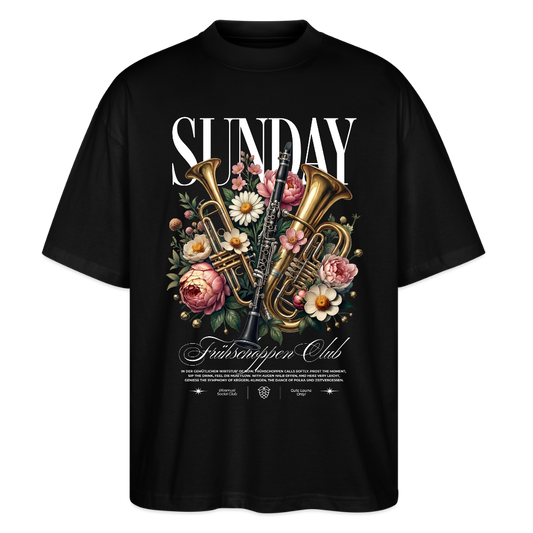 Frühschoppen Shirt - Bio Oversized Unisex - Schwarz