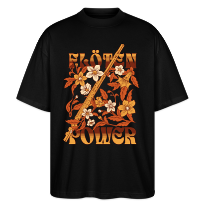 Flöten Power - Querflöte - Bio T-Shirt Oversized Unisex - Schwarz