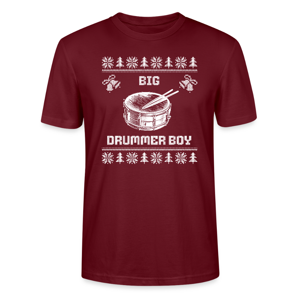 Big Drummer Boy - kleine Trommel - Bio T-Shirt Unisex - Burgunderrot