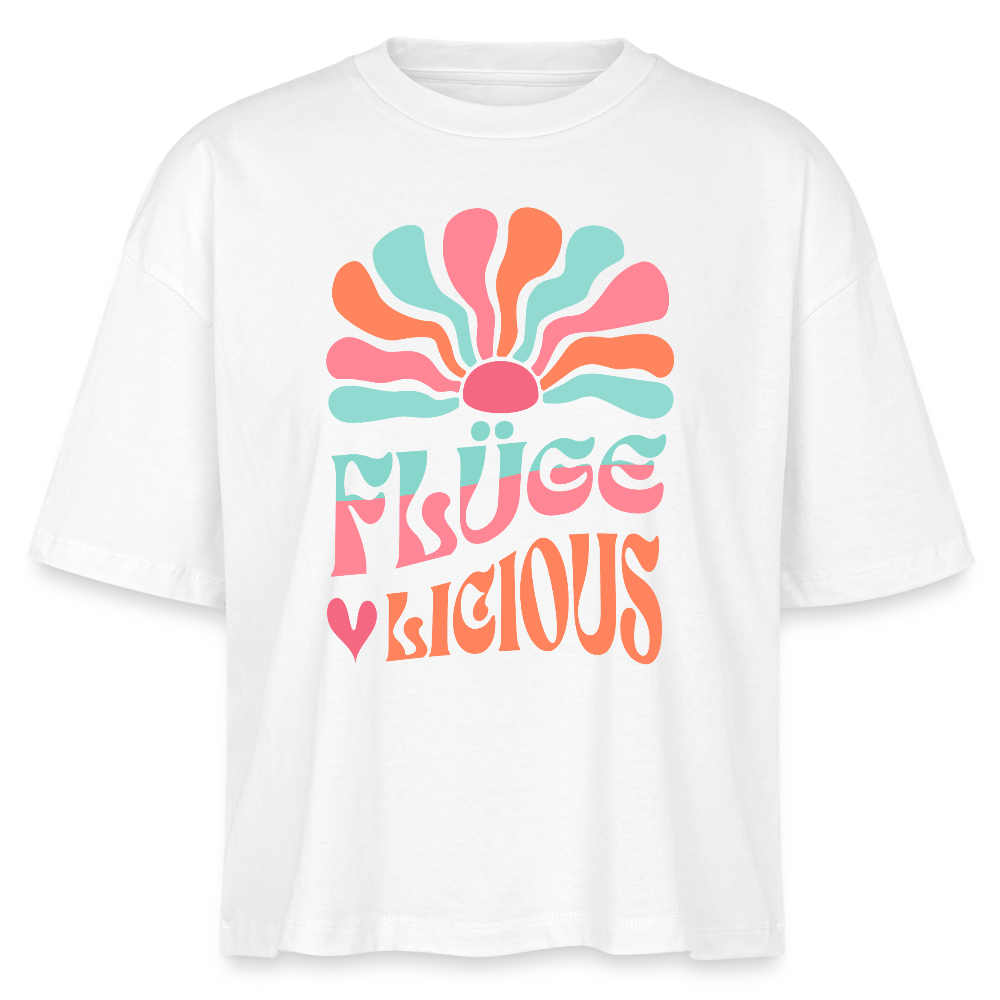 Flügelicious - Flügelhorn - Bio T-Shirt Cropped - Weiß