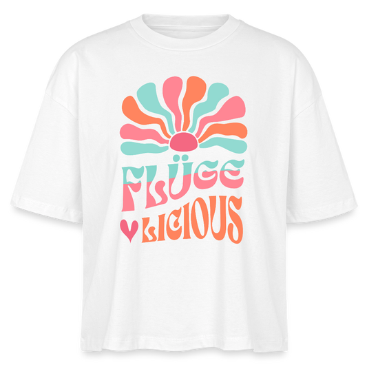 Flügelicious - Flügelhorn - Bio T-Shirt Cropped - Weiß