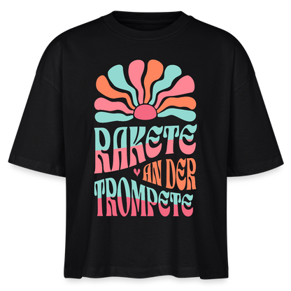 Rakete - Trompete - Bio T-Shirt Cropped - Schwarz