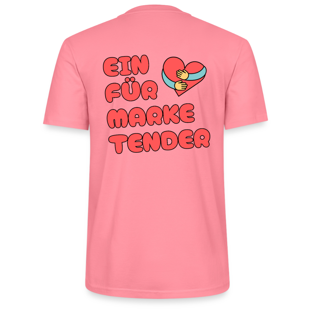 Herz für Marketender - front & back - Bio T-Shirt Standard Unisex - Pink 