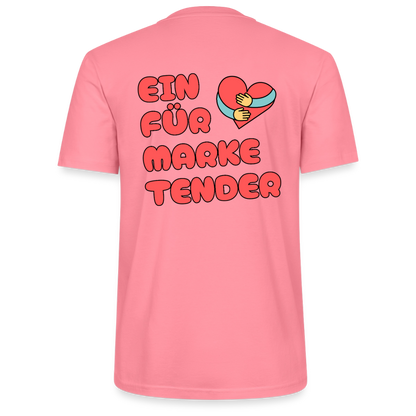 Herz für Marketender - front & back - Bio T-Shirt Standard Unisex - Pink 