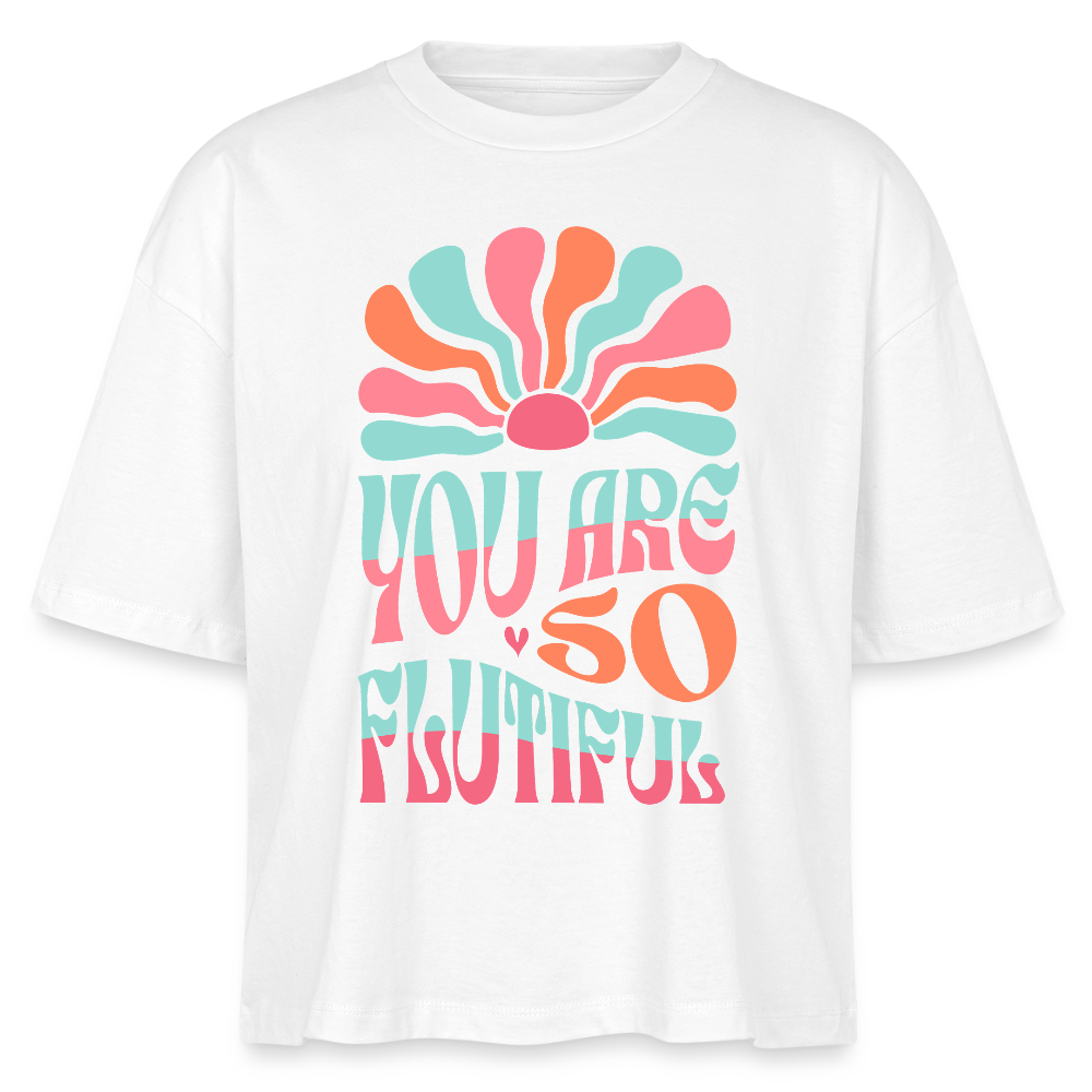 You are flutiful - Querflöte - Bio T-Shirt Cropped - Weiß