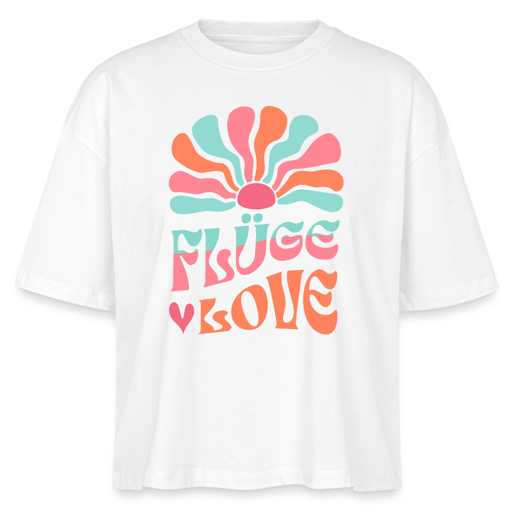 Flügelove - Flügelhorn - Bio T-Shirt Cropped - Weiß