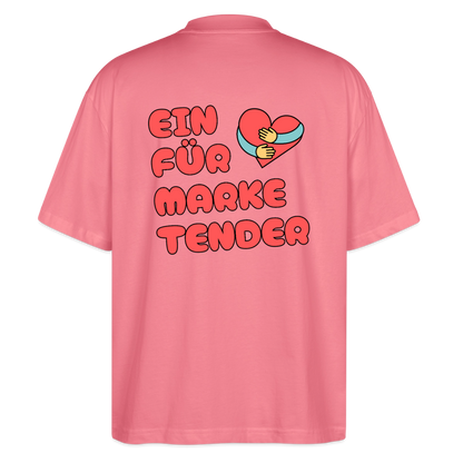 Herz für Marketender - front & back - Bio T-Shirt Oversized - Pink 