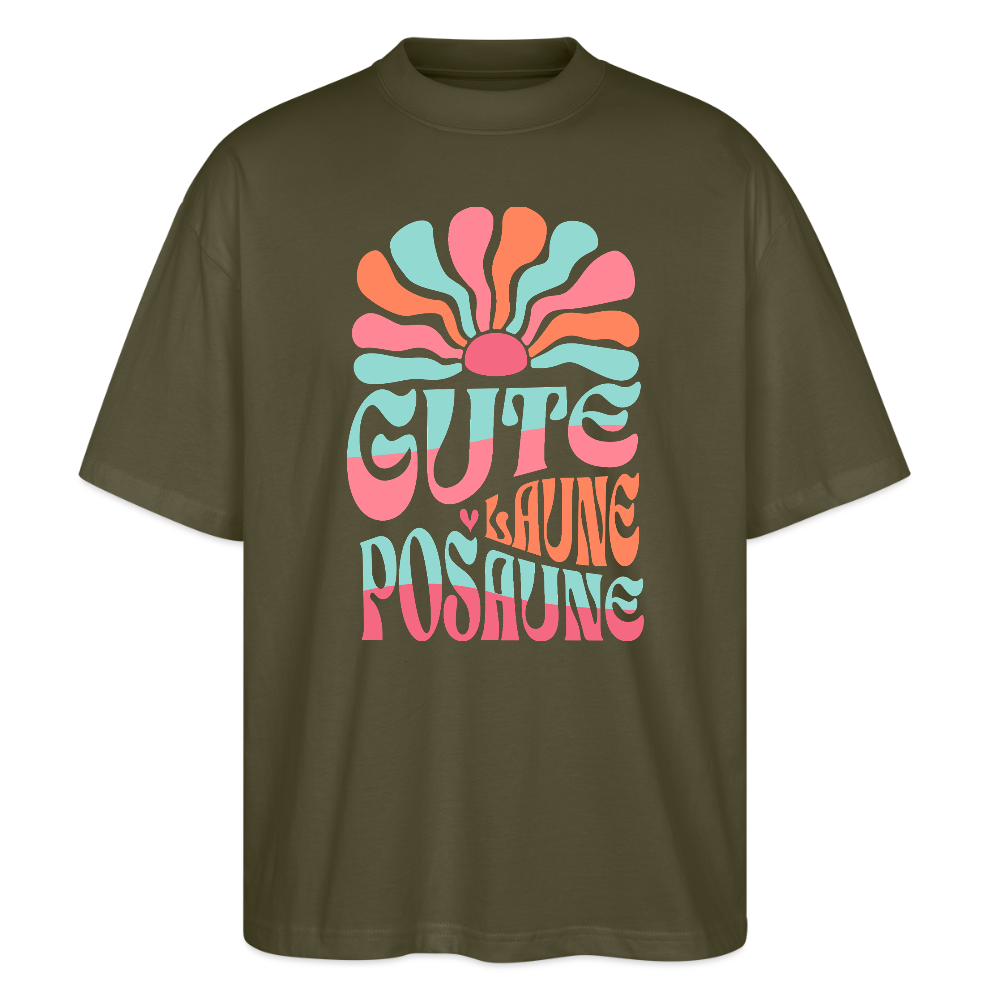 Gute Laune - Posaune - Bio T-Shirt Oversized Unisex - Khaki