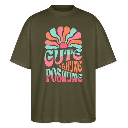Gute Laune - Posaune - Bio T-Shirt Oversized Unisex - Khaki