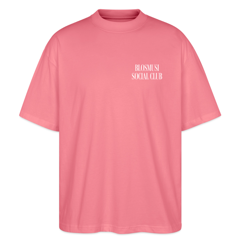 Blosmusi Social Club - front & back - Bio-T-Shirt Oversized - Pink 
