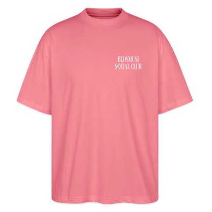 Blosmusi Social Club - front & back - Bio-T-Shirt Oversized - Pink 